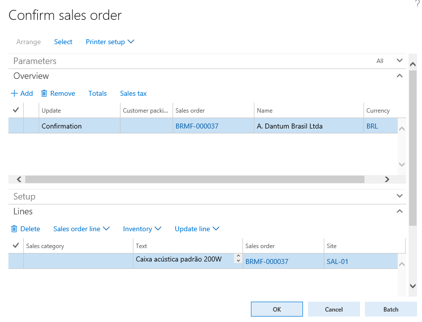 Dynamics AX Everyday Create sales order, sales line and confirmation
