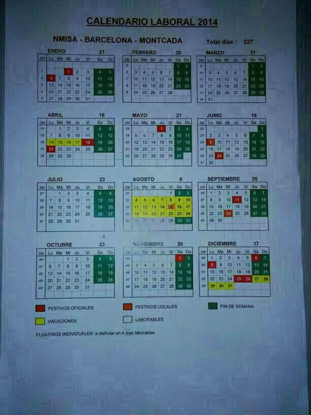 Calendario nissan