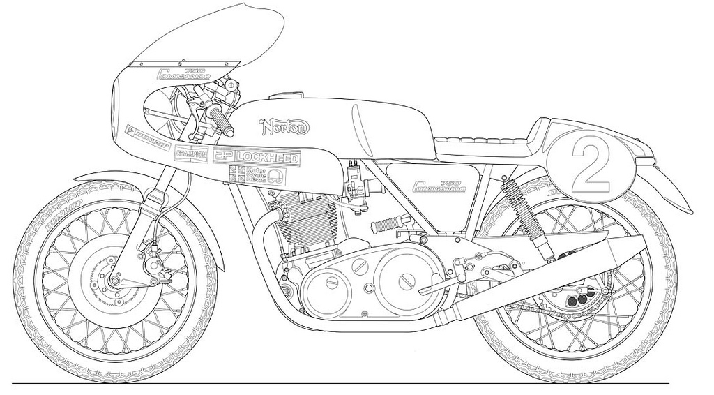 Racing Cafè: Motorcycle Art - Mick's Motorcycle drawings