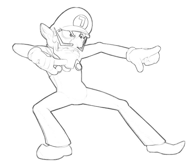 wario and waluigi coloring pages - photo #26