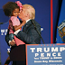 (Video) Bring her she is so beautiful- Donald Trumps kisses young girl during Wisconsin rally