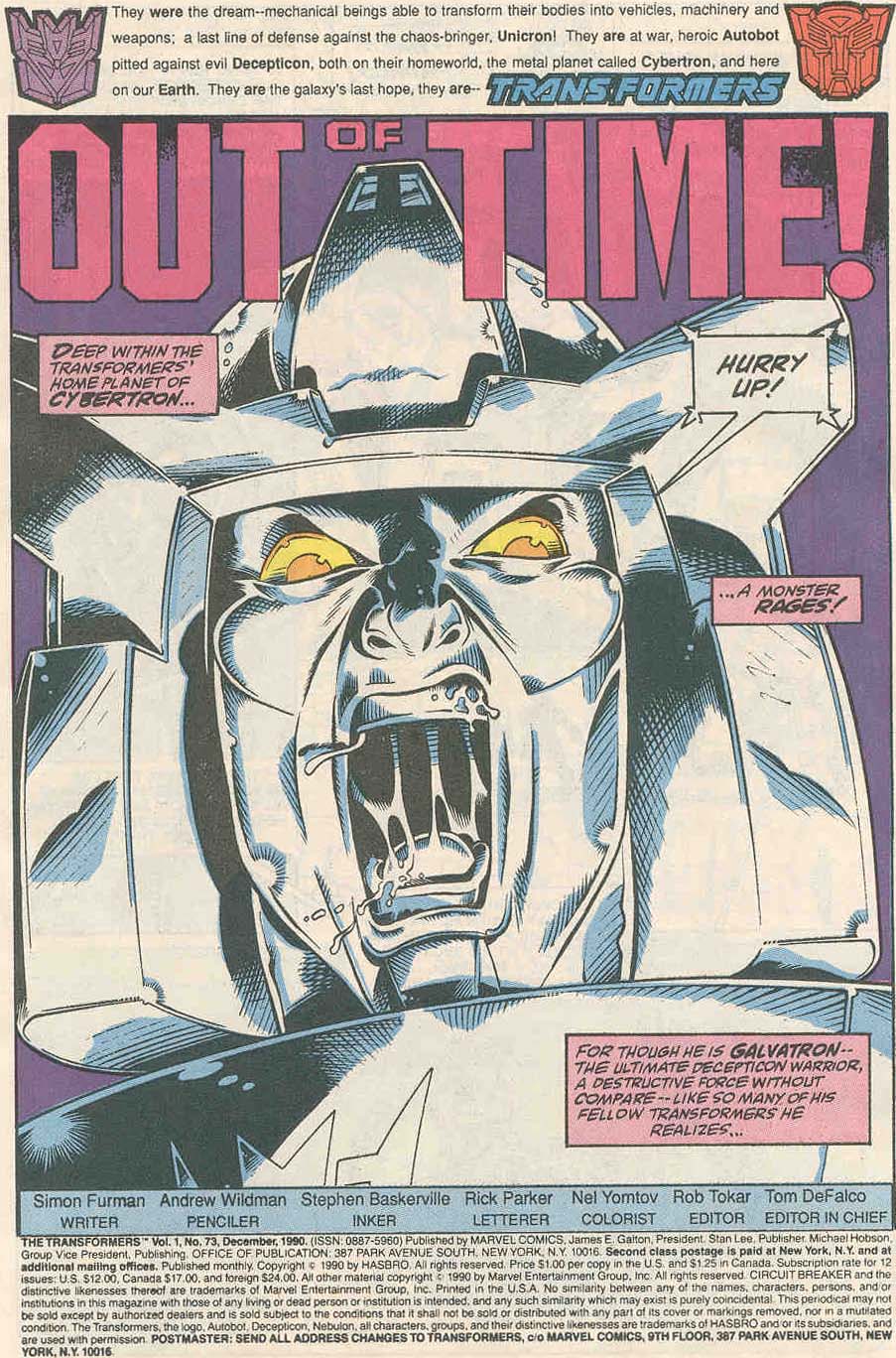 The Transformers (1984) issue 73 - Page 2