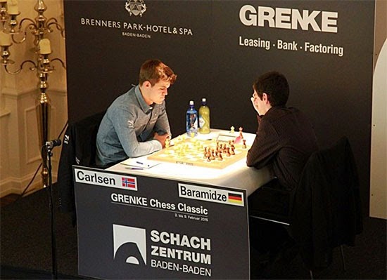 Echecs : Magnus Carlsen (2865) 1-0 David Baramidze (2594) © Chess & Strategy