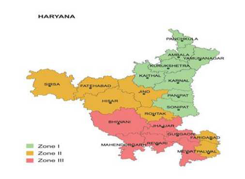 Agro-Climatic Zones of Haryana