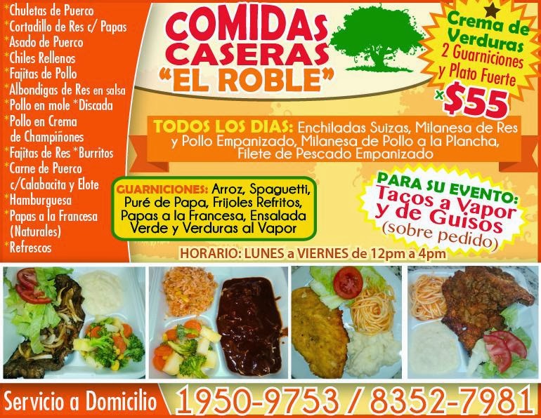 Comidas Casera El Roble Comidas Casera El Roble