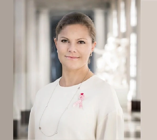 The Crown Princess met with the Swedish Cancer Society's Secretary General Stefan Bergh, Media Manager Alexandra von Melen and Aina Törnblom