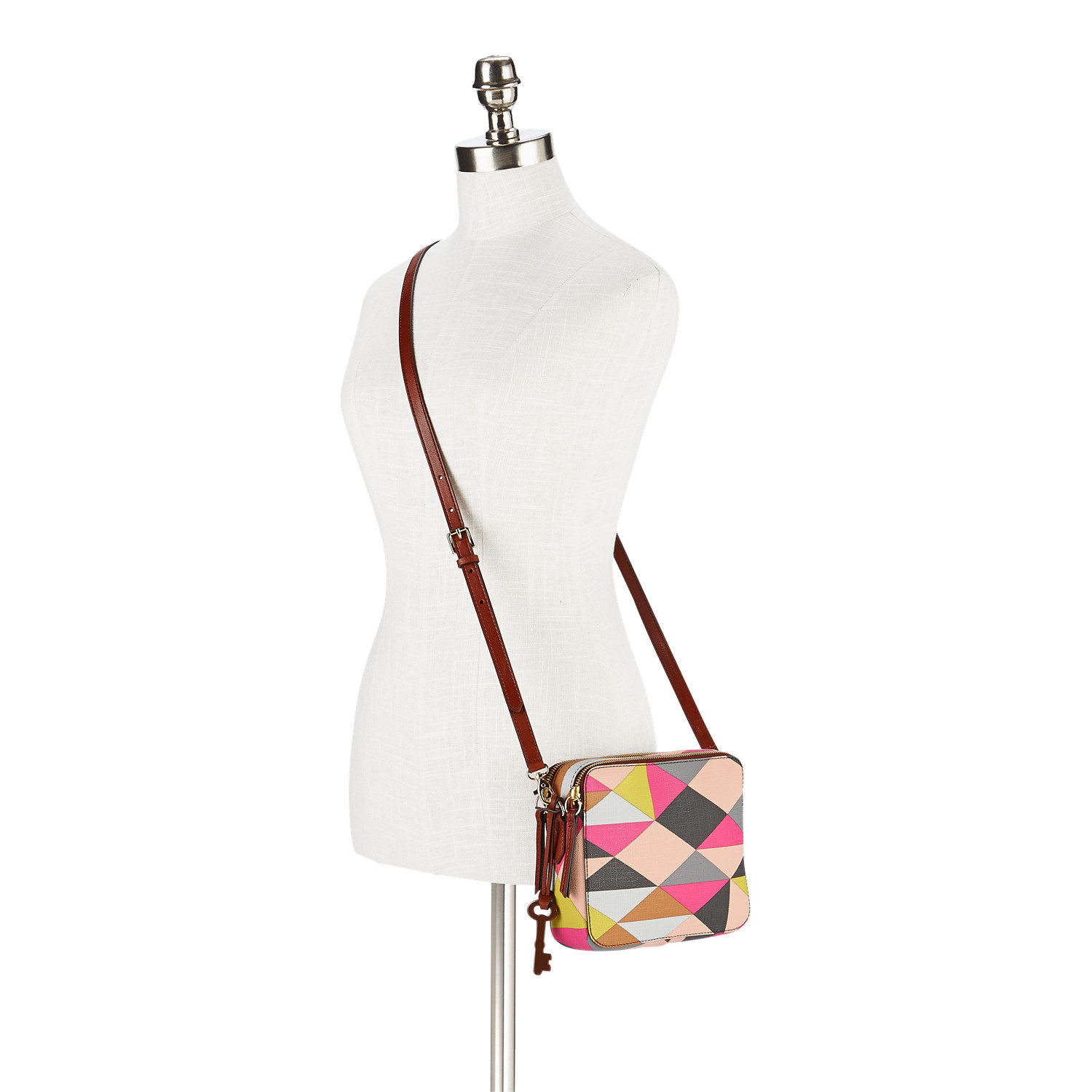 USA Boutique Fossil Sydney Crossbody with Fossil Signature KeyChain