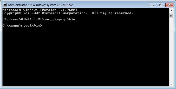 Happy Coding: Mengoneksikan MySQL melalui Command Prompt (CMD)