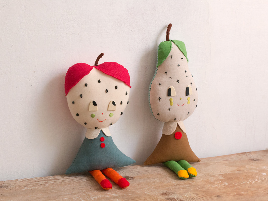 misako mimoko Shop Update! Pear and Apple Dolls