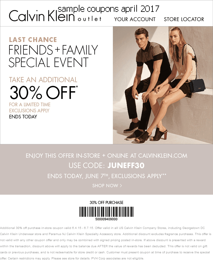 Printable Coupons 2018 Calvin Klein Coupons Printable Coupons 2018 Calvin Klein Coupons
