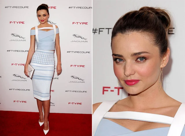 Miranda Kerr in David Koma (Spring 2014) – 2015 Jaguar F-TYPE R Coupe Global Debut