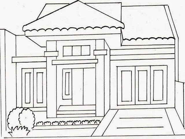 gambar mewarnai rumah bertingkat | gambar mewarnai rumah