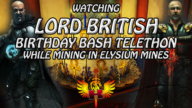 Watching Lord British's Birthday Bash Telethon While Mining In Elysium Mines 🎮 Shroud Of The Avatar