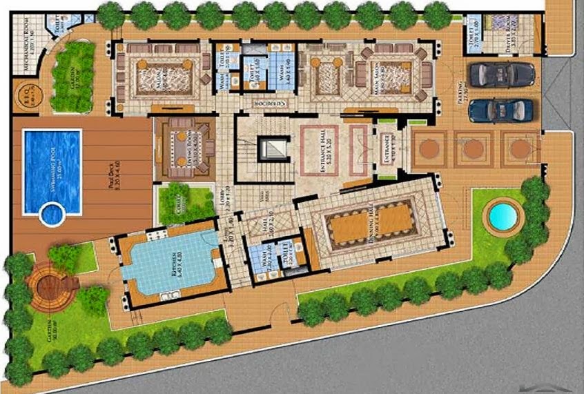 Three Story Villa Details 750 Msq in Saudi Arabia