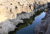 Nighoj potholes on the riverbed of river Kukadi Pune