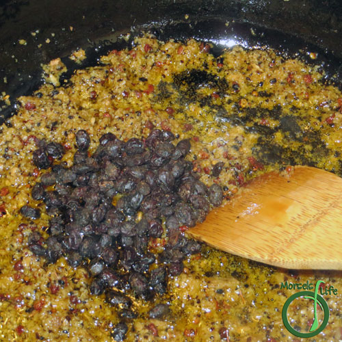 Morsels of Life - MaPo Tofu Step 5 - Add in fermented black beans.