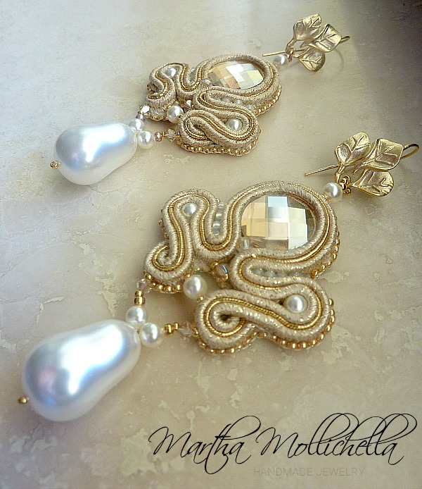 Soutache Earrings Martha Mollichella Handmade jewelry