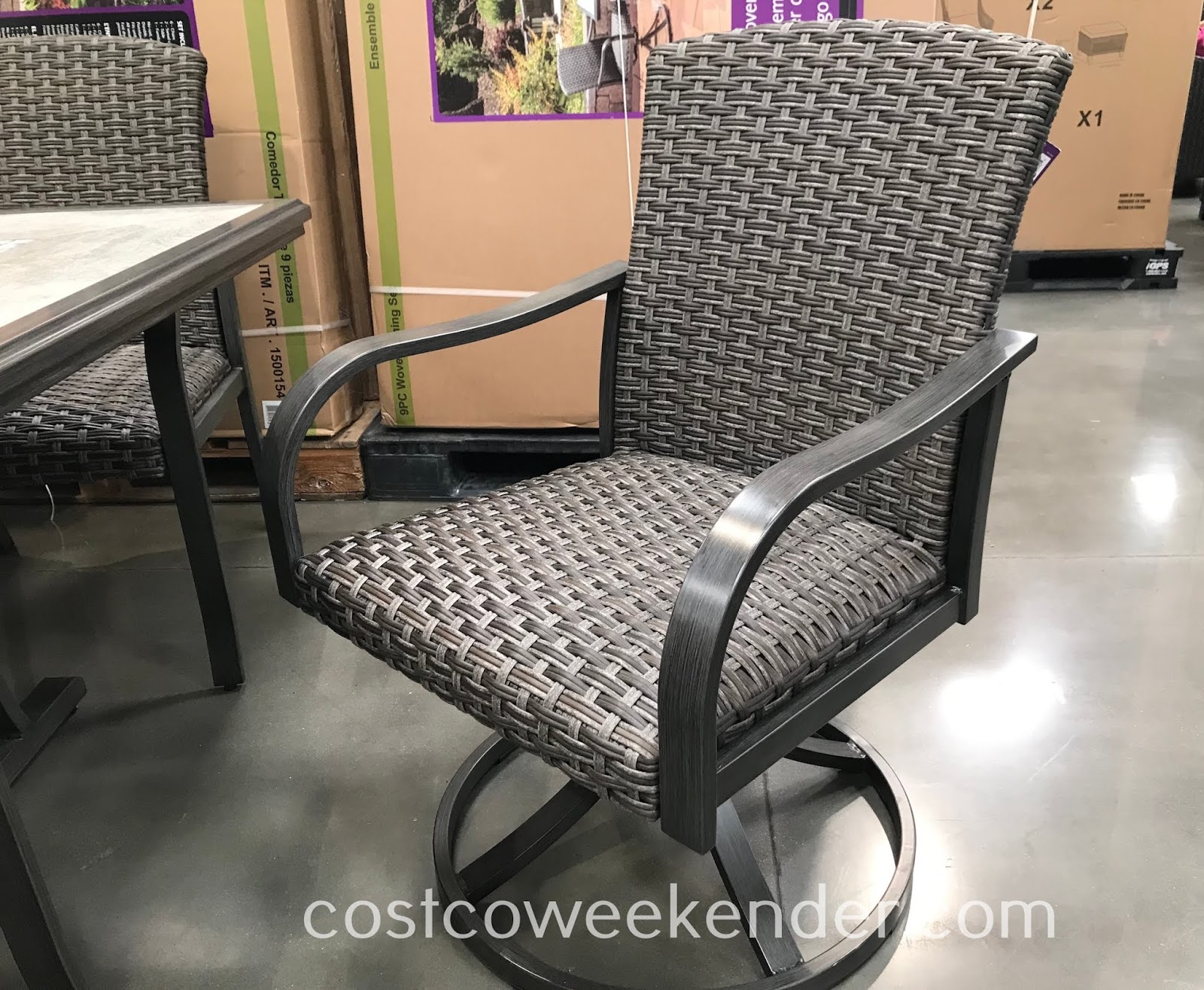 Sunvilla 9piece Woven Dining Set Costco Weekender