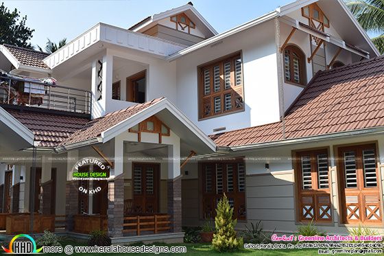 finished modern house in Calicut, Kerala