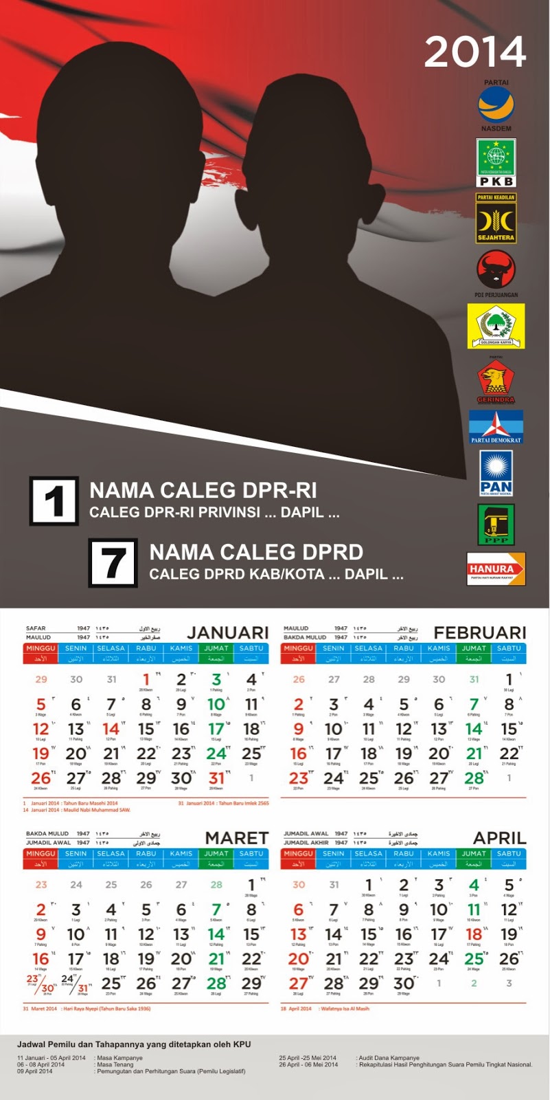 Kalender 2014 Murah dan Eksklusif untuk Kampanye 
