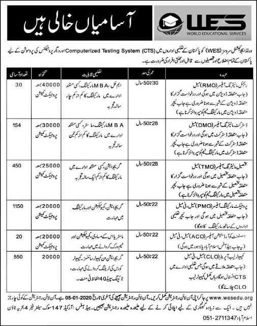 World Educational Services Jobs 2020 Apply Online