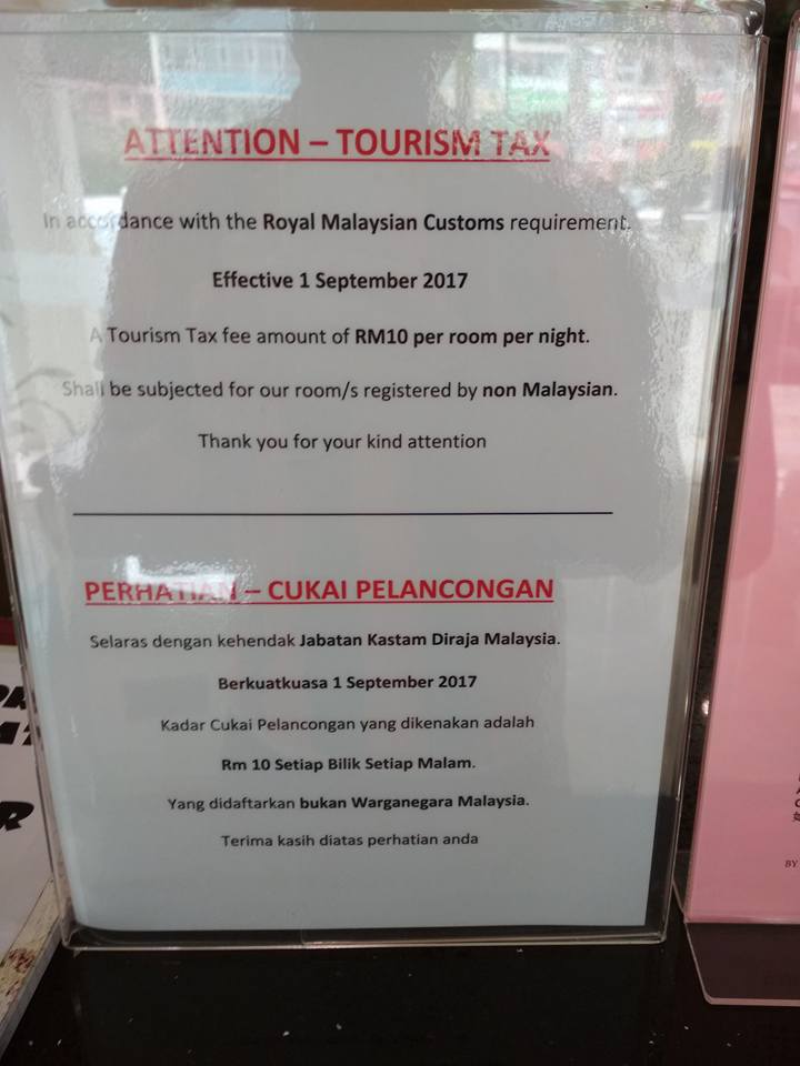 Penang Discovery Channel Tourism Tax
