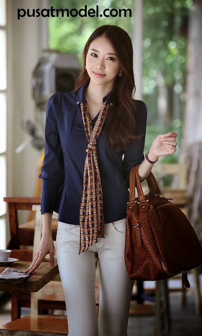 Fashion Model Baju Korea Terbaru - Gambar Model Baju Batik Gamis Pesta