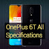OnePlus 6T all specifications details and pricing in India