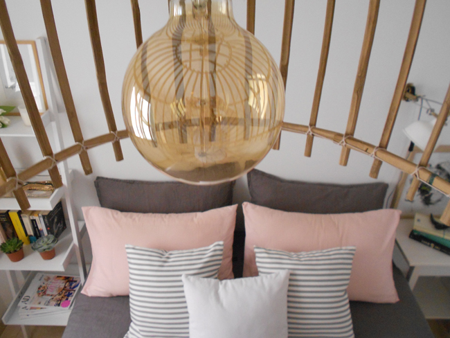 Decorar piso de alquiler: mi habitación en blanco, rosa y gris