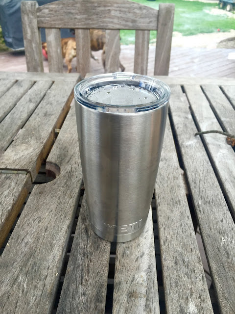 Yeti rambler mug in freezer