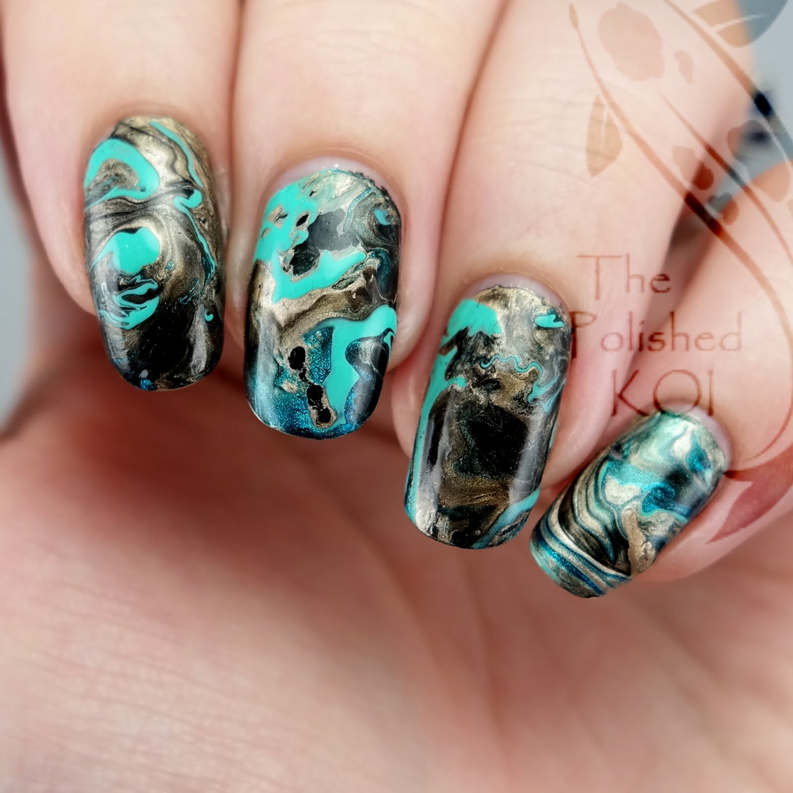 The Polished KOI: Drip Marble - no water needed!