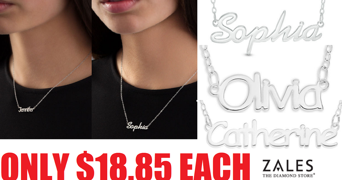 Zales Personalized Stainless Steel Name Necklace 18.85 + Free Shipping