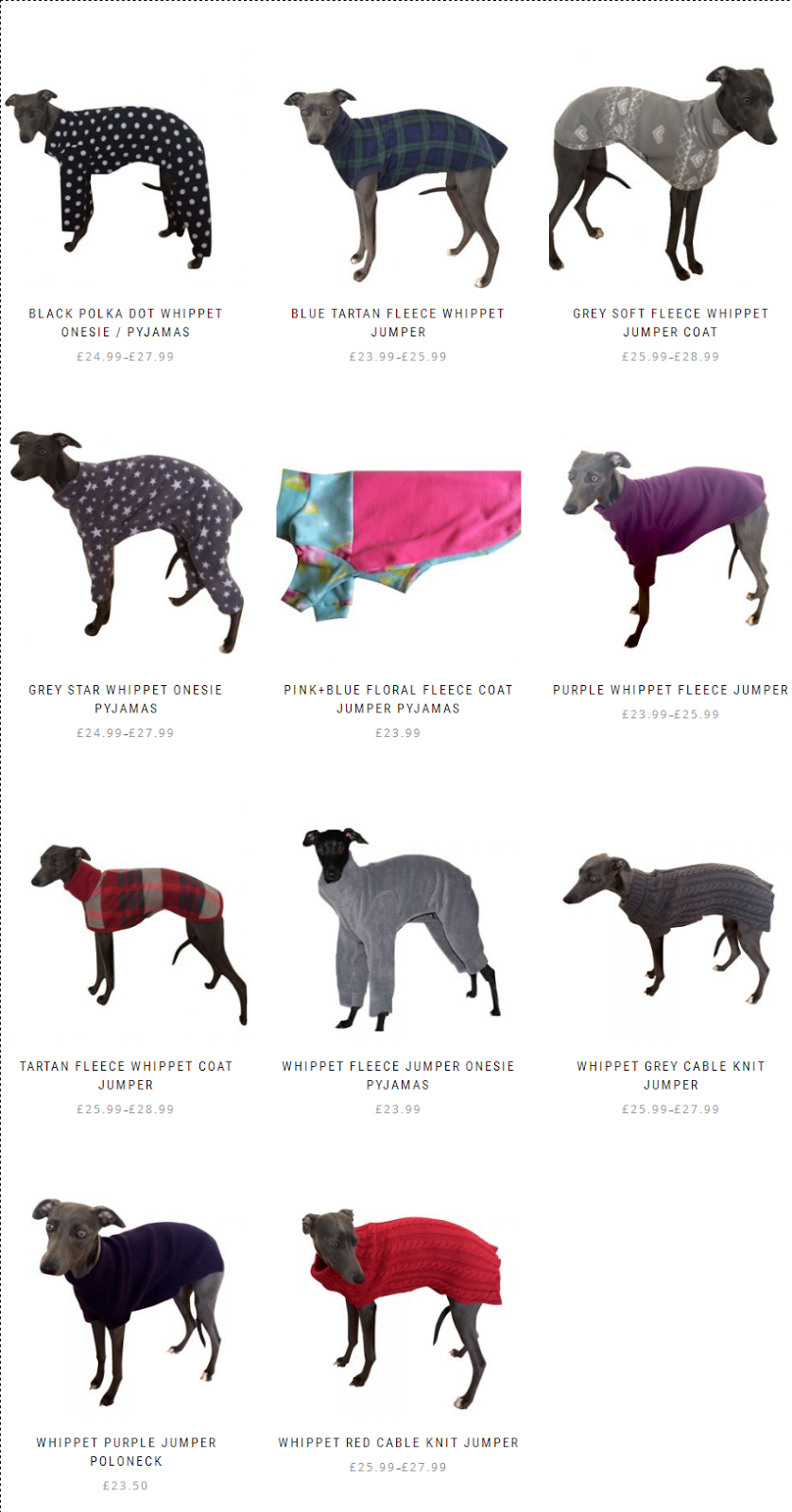 whippet fleece jumpers