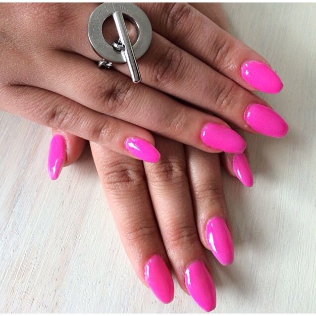 Long Pink Stiletto Nails!