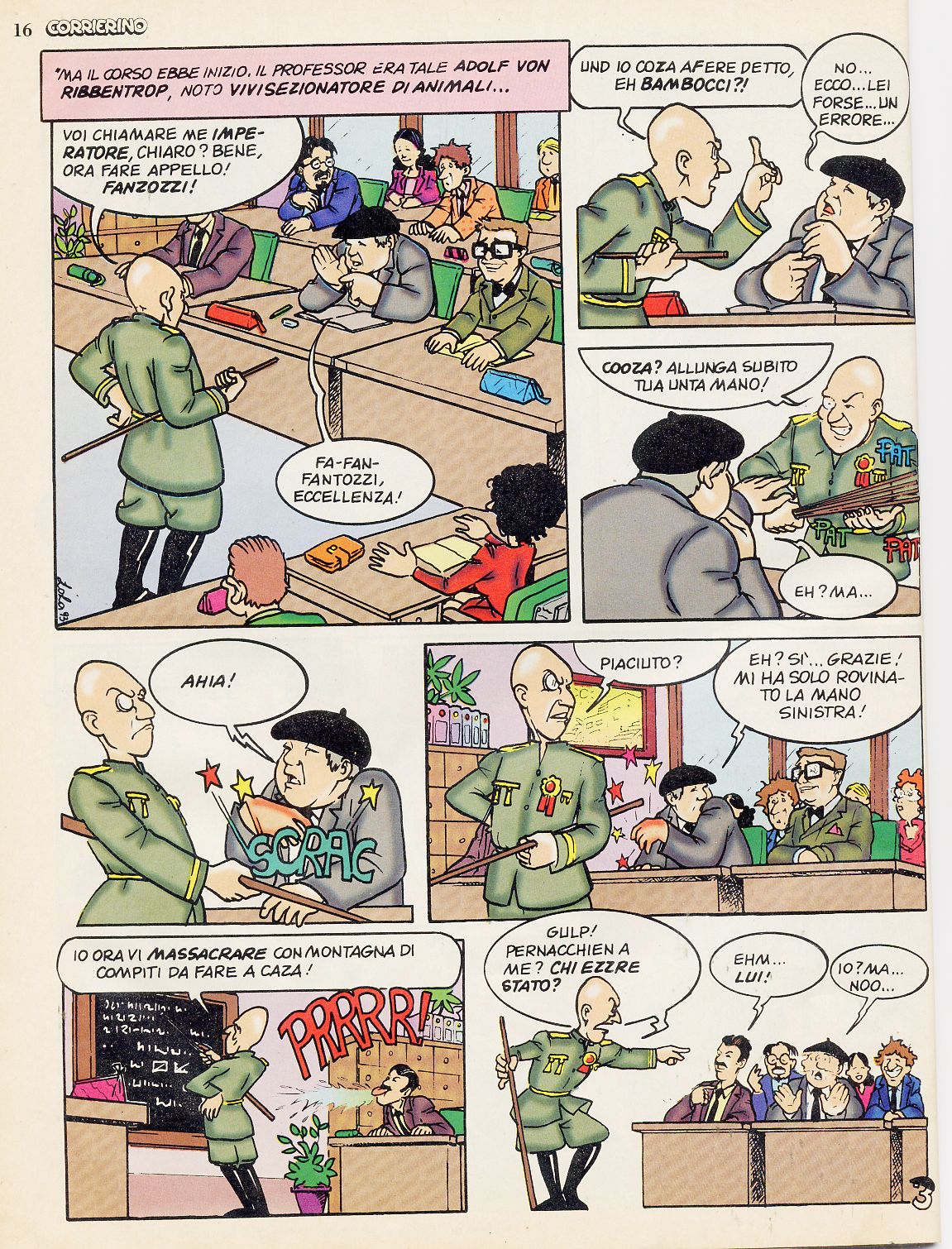 Retronika Fantozzi il fumettoritorno a scuola da