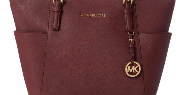 burgundy michael kors handbag
