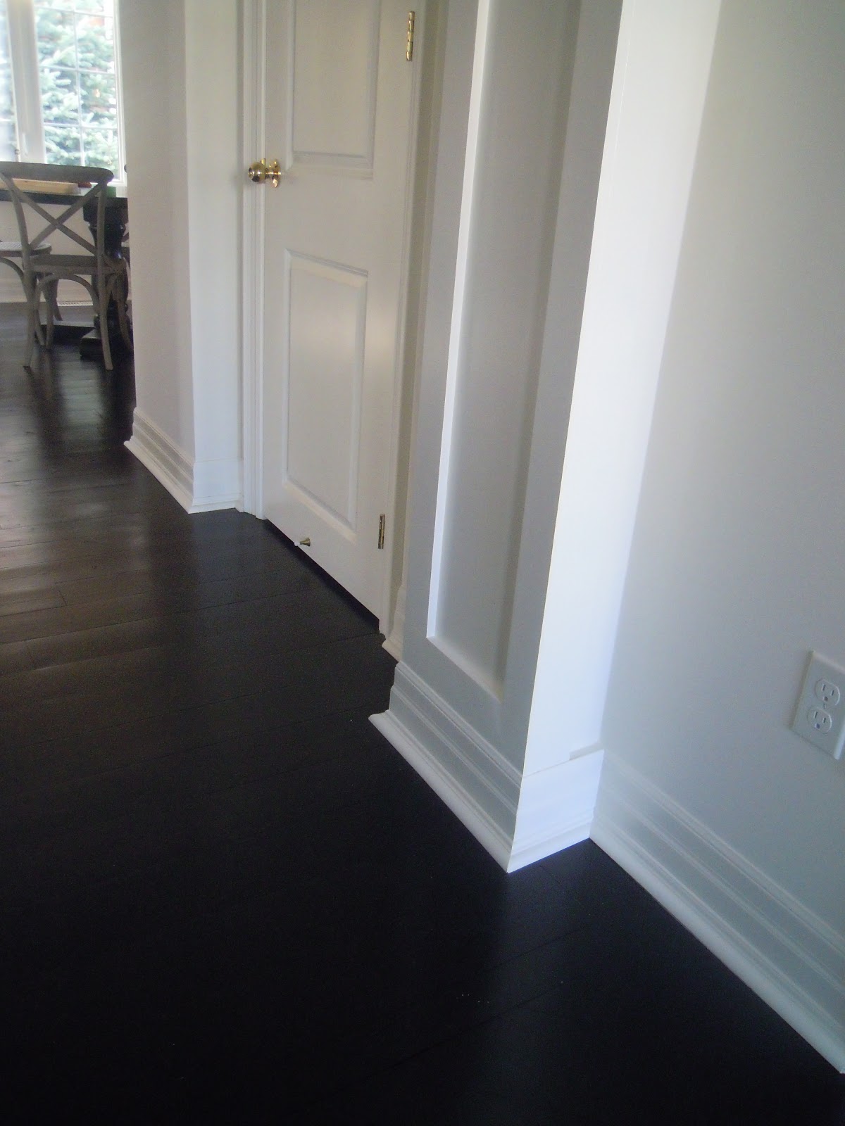 White Wood Hallway definition with trim