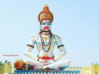 Hanuman Jayanti statue GIF Telugu Text Animated images