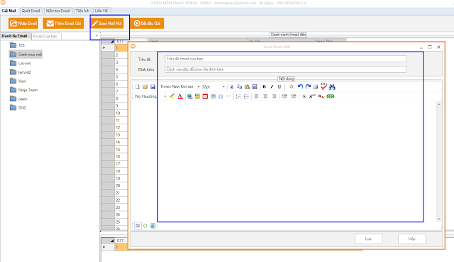 Email ninja4 Hướng dẫn sử dụng phần mềm Email Ninja   Gửi email miễn phí