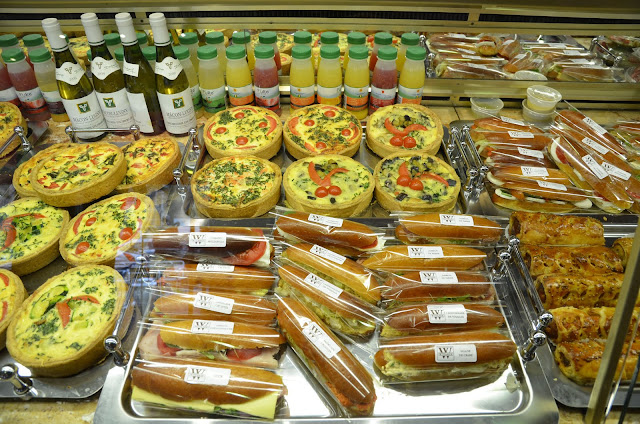 Quiche and sandwiches