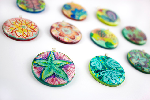 creating with jules- resin necklace pendants