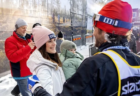 Princess Sofia came to Mora Stadium together with her kids Prince Alexander and Prince Gabriel