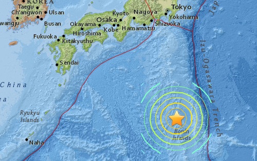 japan earthquake today epicenter map