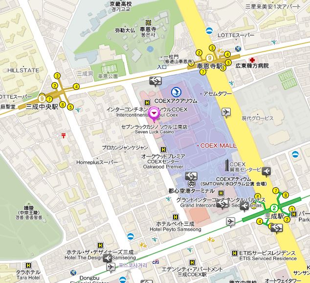 3大ソウルカジノ行き方 地図 韓国カジノ ブログ Dream City Tour