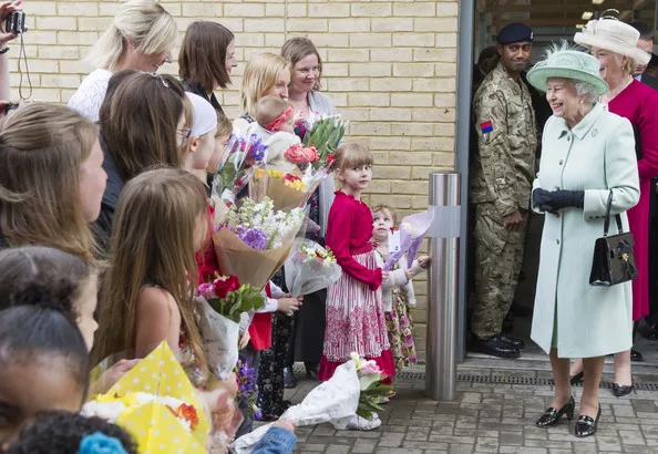 Queen Elizabeth visit to The King's Troop Royal Horse Artillery unit at Woolwich Barracks in Woolwich