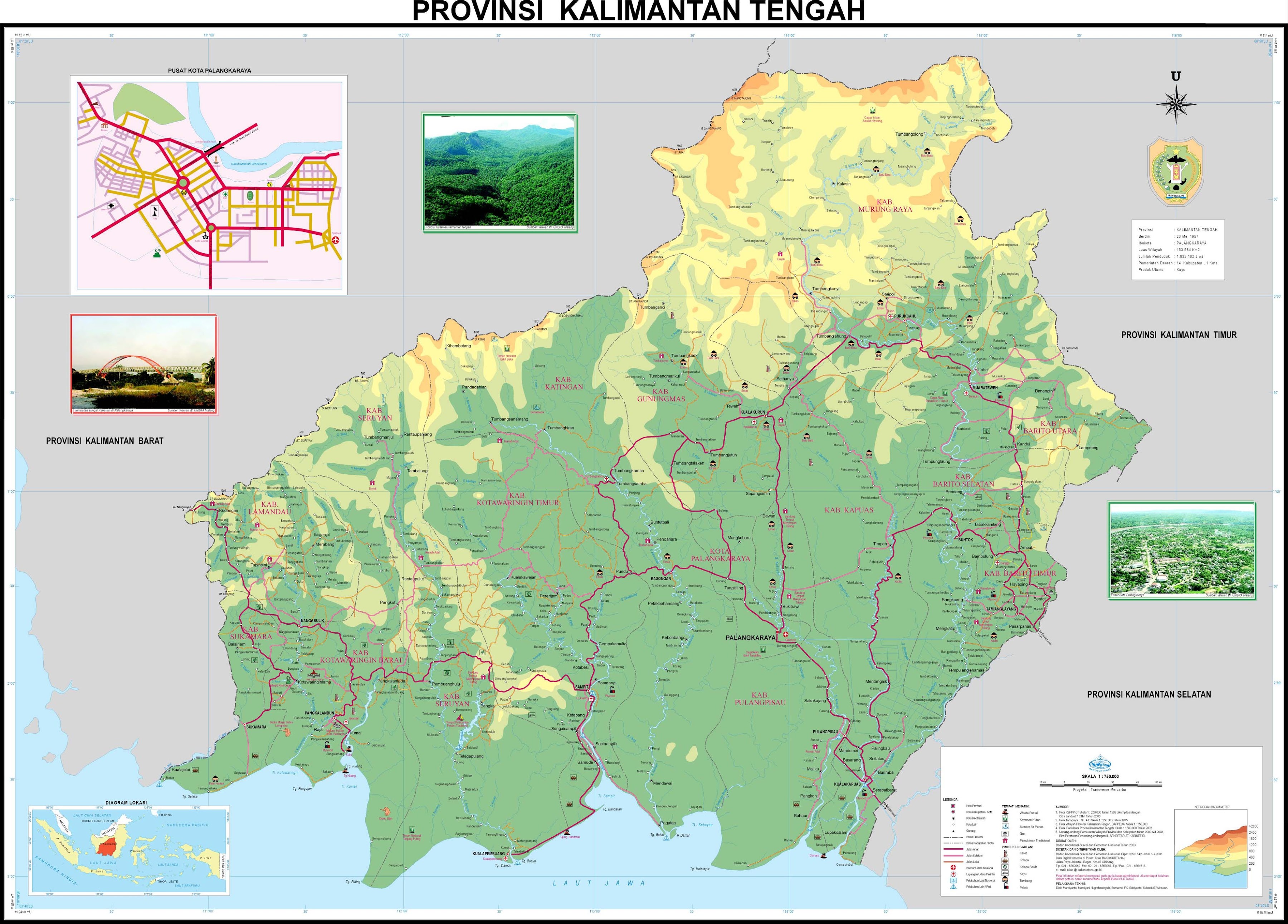 Peta Kalimantan Tengah