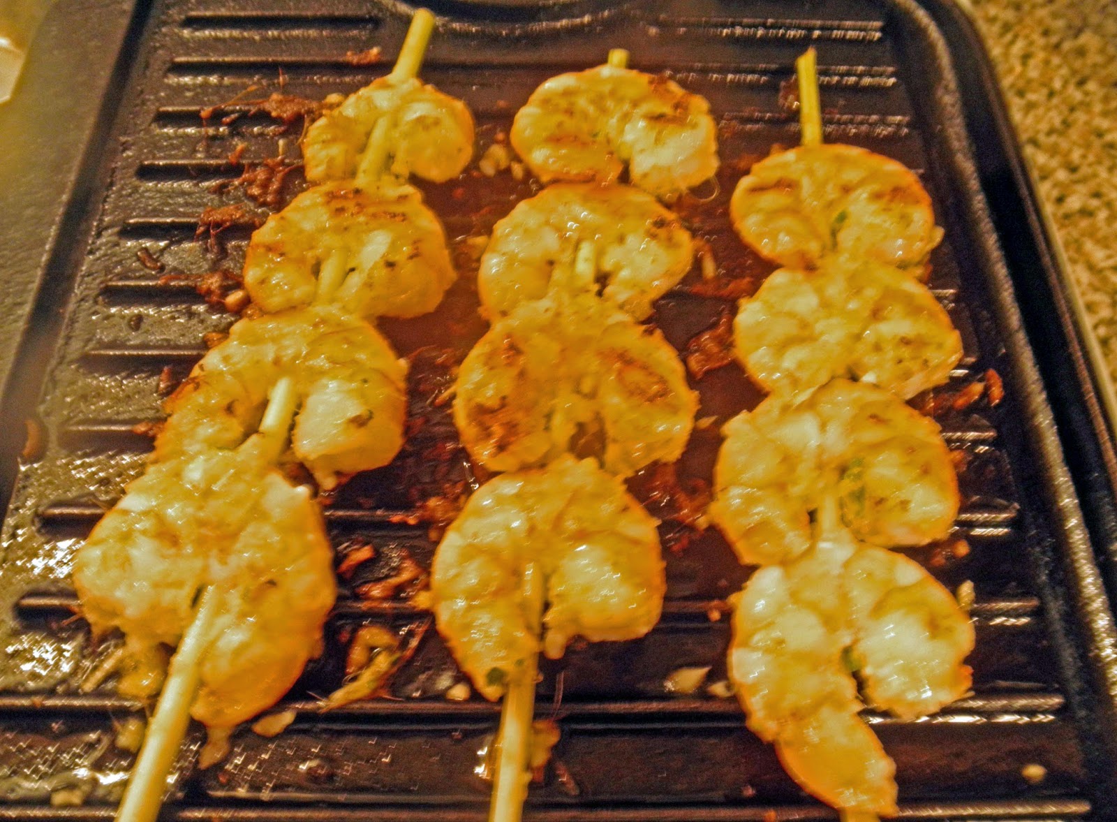 Cecelia Heer's Culinary Corner GRILLED SHRIMP ON LEMONGRASS SKEWERS
