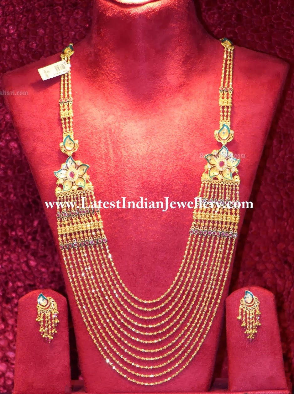 Fancy Gold Chandra Haram Design
