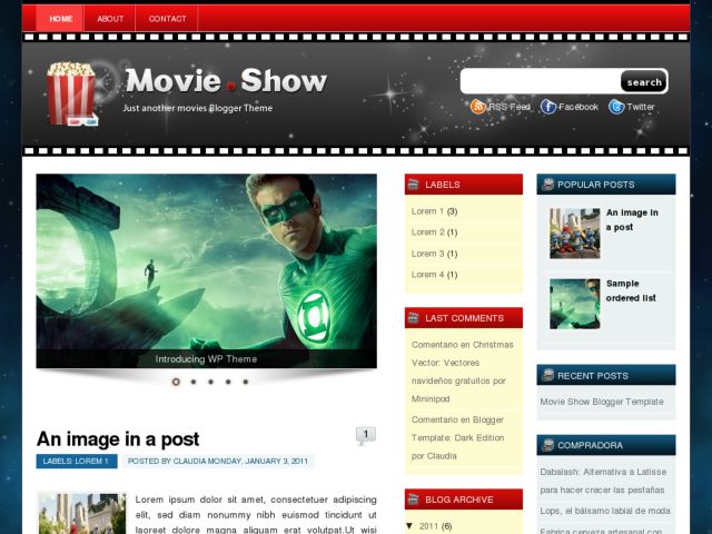 Movie Show Blogger Template