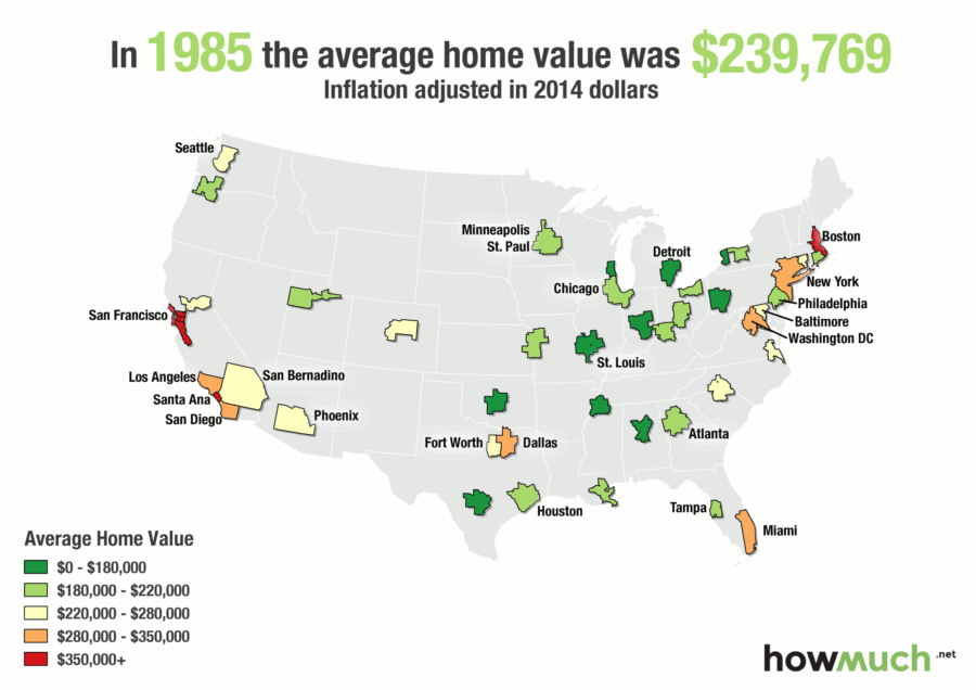 The average home value Vivid Maps